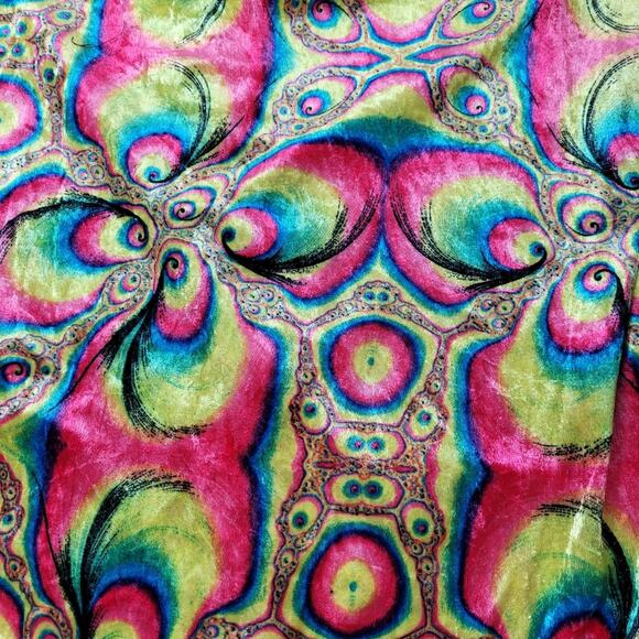 Charades Mod Go Go Flower Power Velour Dress Shiny Yellow Boots & Hat Costume XL - Picture 7 of 15